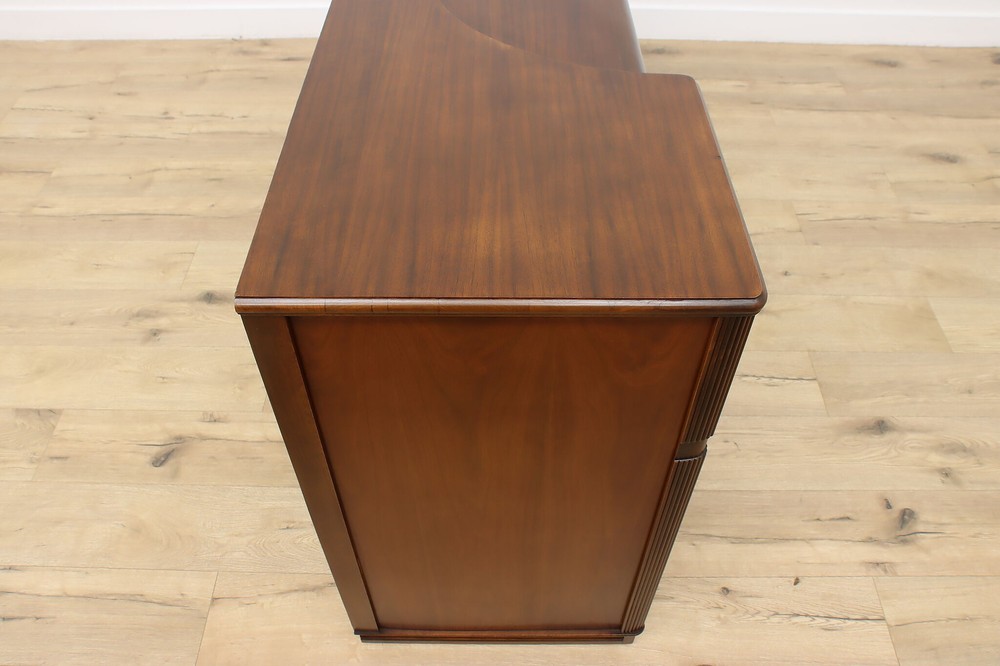 Art Deco Vintage Waterfall Buffet Sideboard Server, Globe #52199