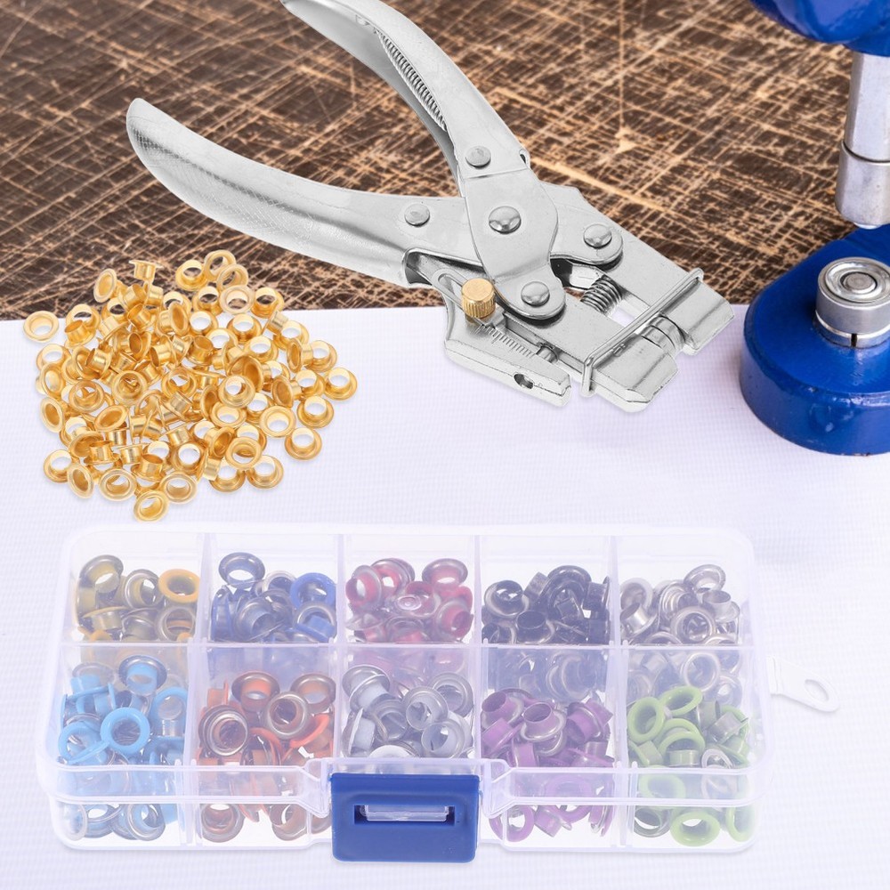 Handheld Puncher Set Press Machine for Banner Grommet Eyelets Kit