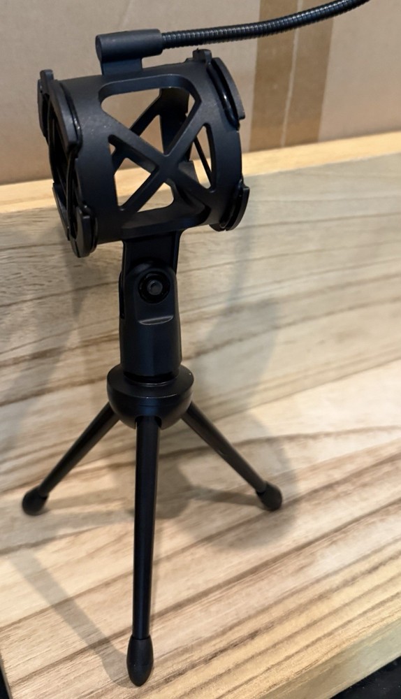 Foldable Microphone Tripod Stand Desktop Mic Holder Shock Mount - A0220