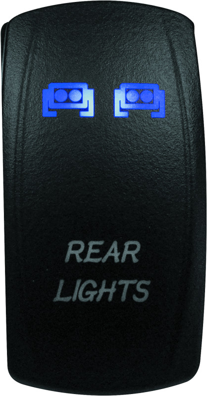DragonFire Racing Lighted Switch Rear Light On/Off Blue