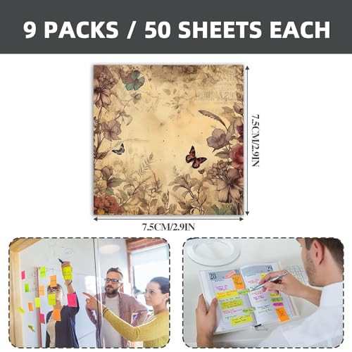 Post it Notes 3x3 Cute and Aesthetic Sticky Notes Planner Notepad - 450 Sheets