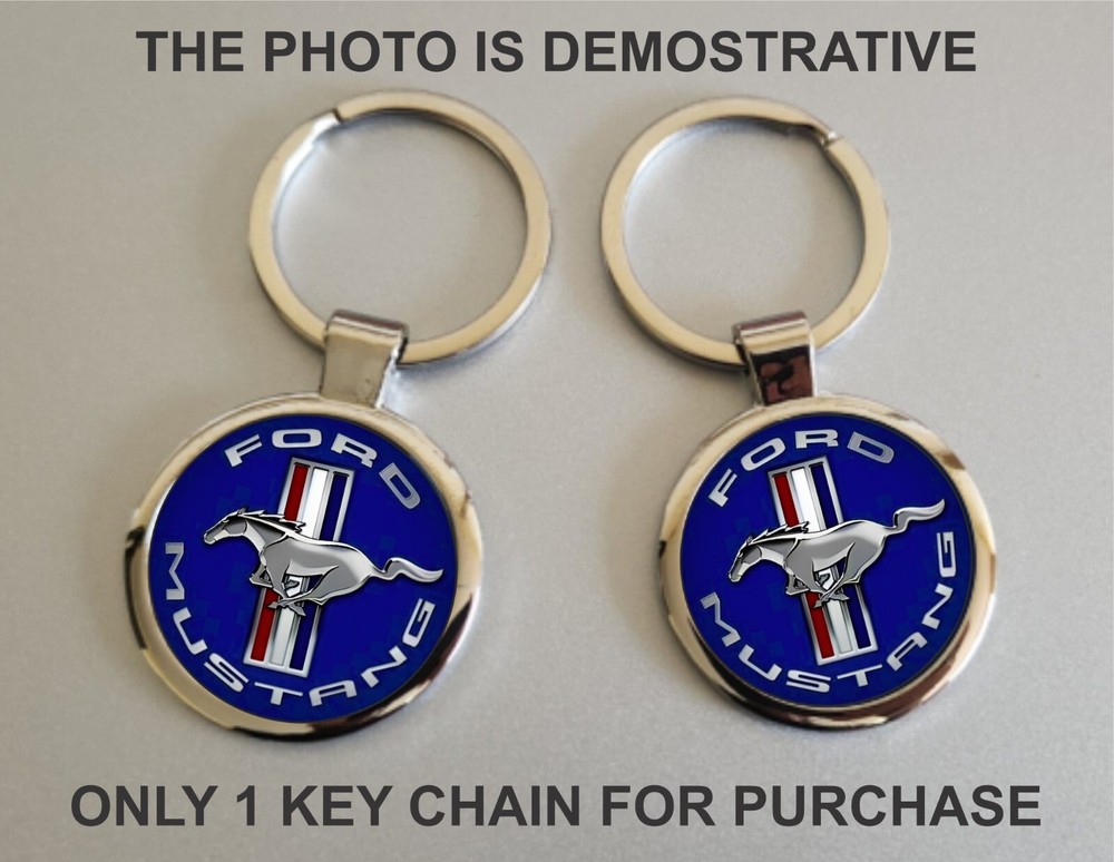 Ford Mustang Car Keychain Blue