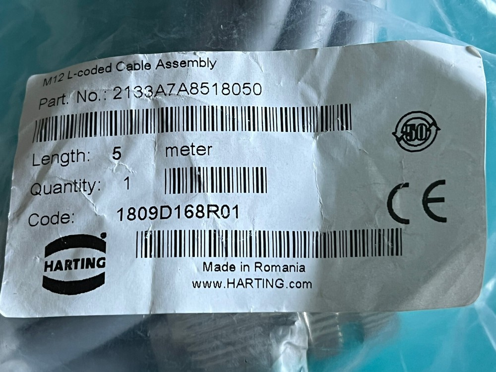 HARTING INDUSTRIAL CABLE #2133A7A8518050