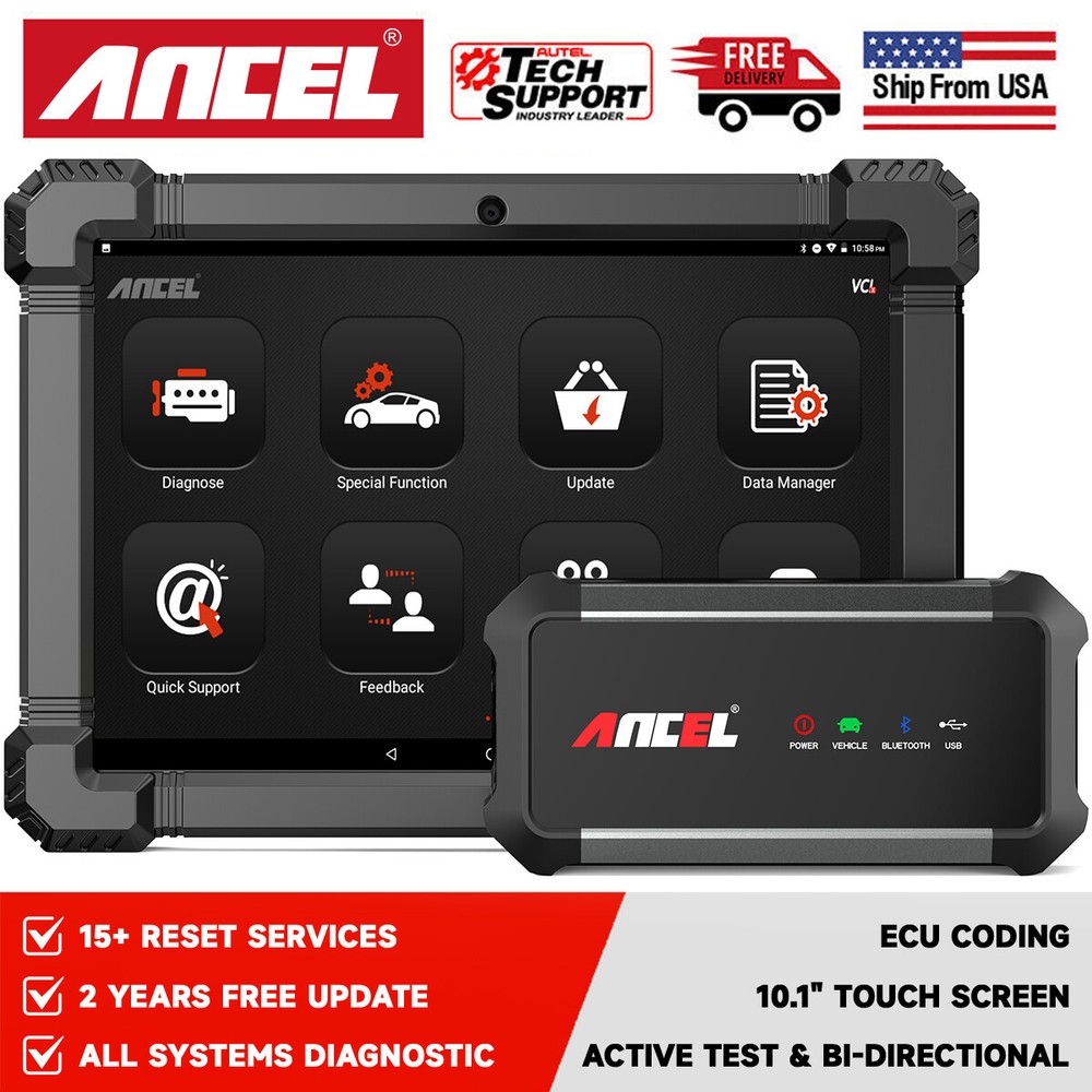 ANCEL X7 OBD2 Scanner Bluetooth Full System Diagnostic Bi-directional Scan Tool