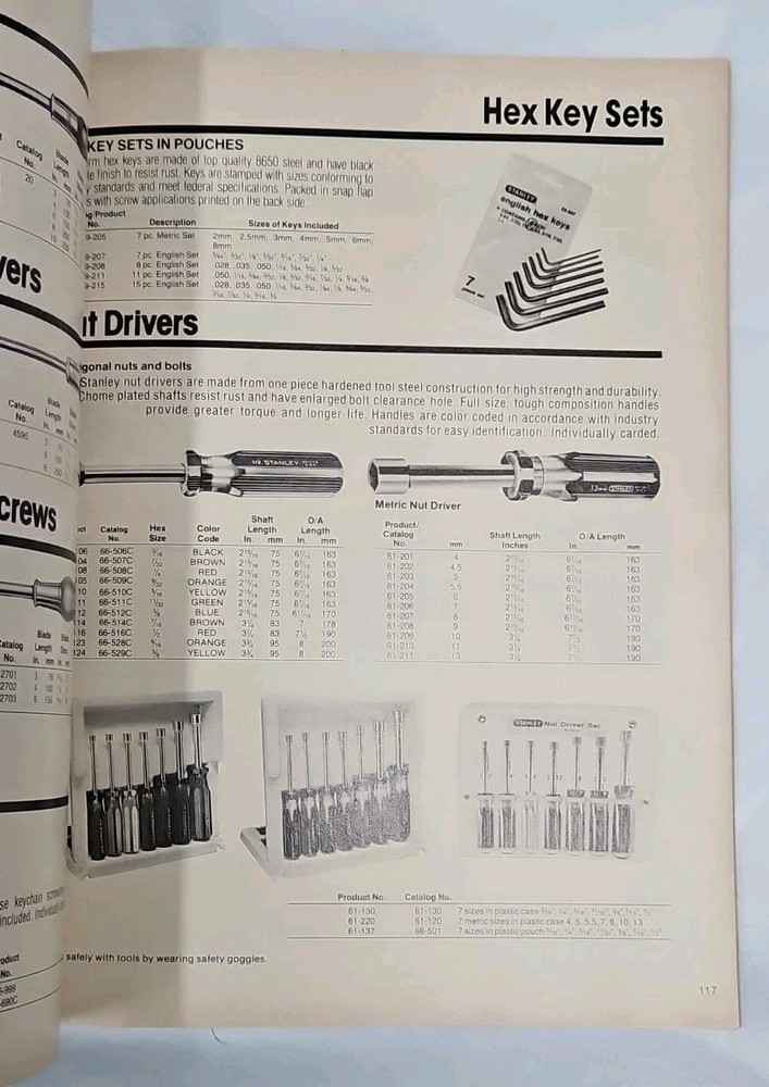 1982 Stanley Tools Catalog 11" x 8-1/2"