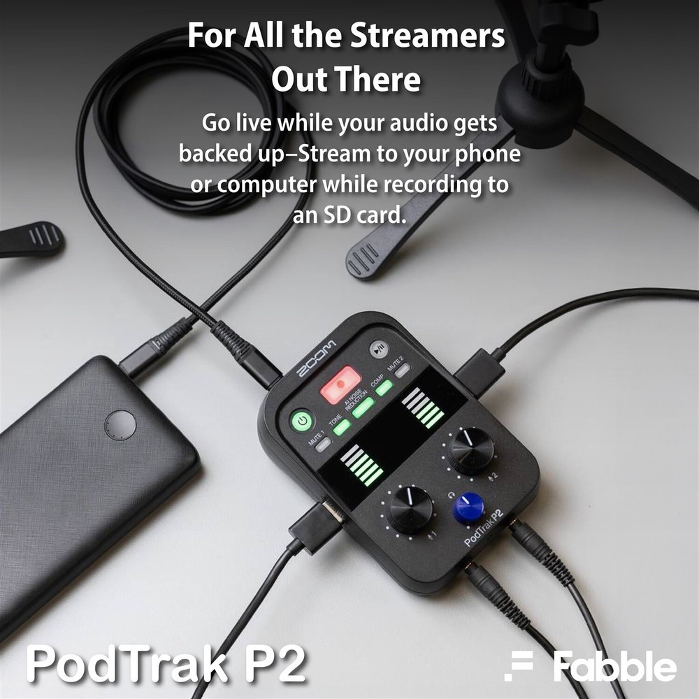 Zoom PodTrak P2 Podcasting Bundle