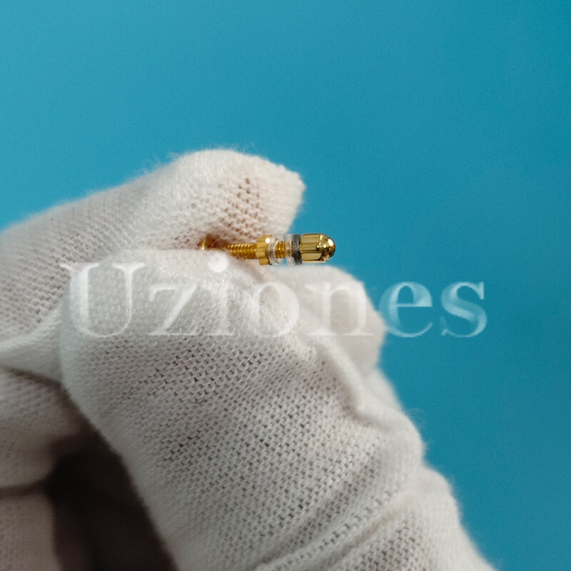 2PCS Curved Rectangle Replace For C ar tier Eyeglasses Screw+Bolt Set Gold Large