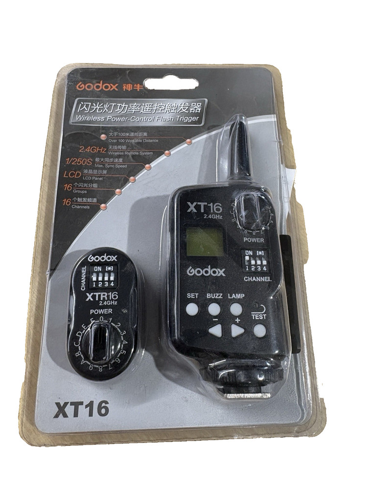 Godox XT-16 Wireless 2.4G Trigger Transmiter Receiver Studio Strobe Flash Light