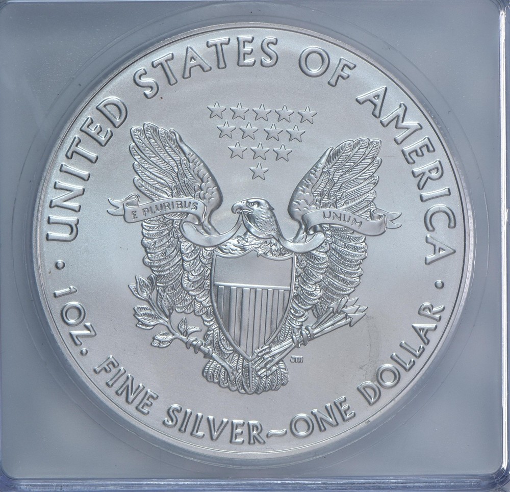 2018 American Silver Eagle Mint Error Struck Thru Authentic ICG