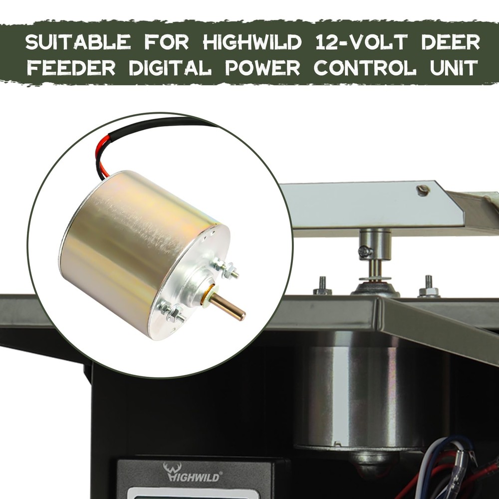 12-Volt 1/4 Shaft Feeder Replacement Motor