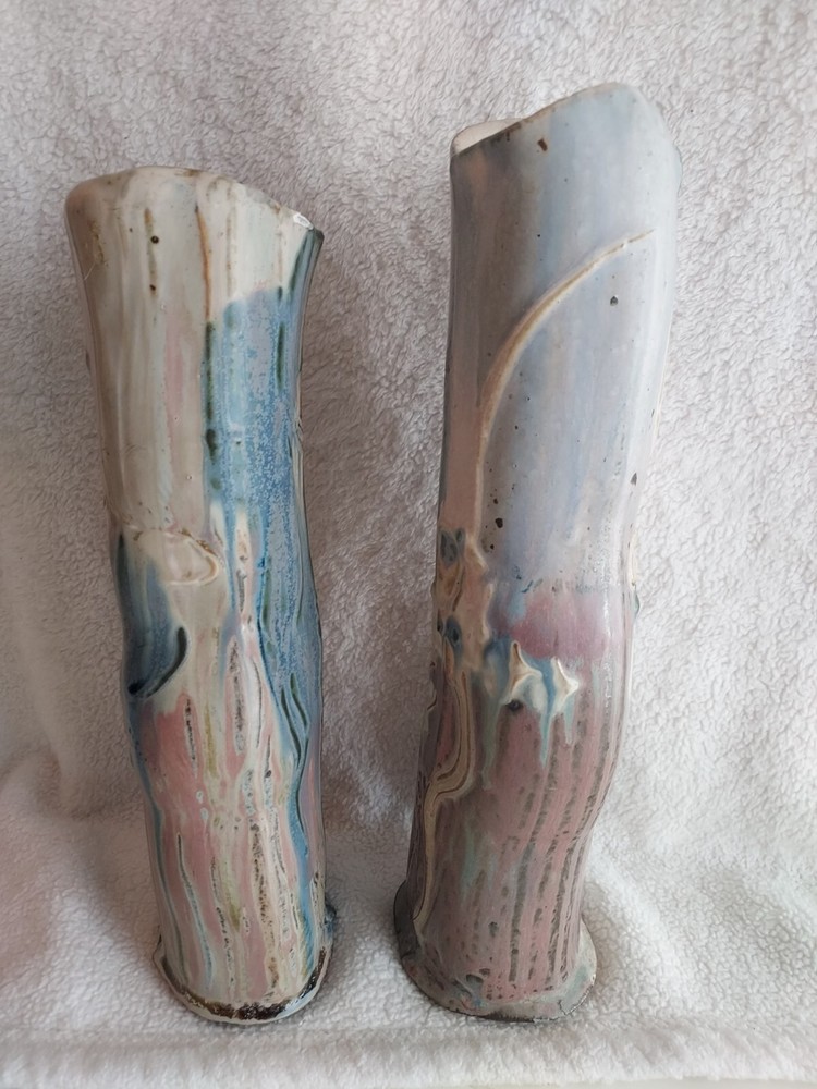 Contemporary 90's Studio Art Clay Pottery (2)