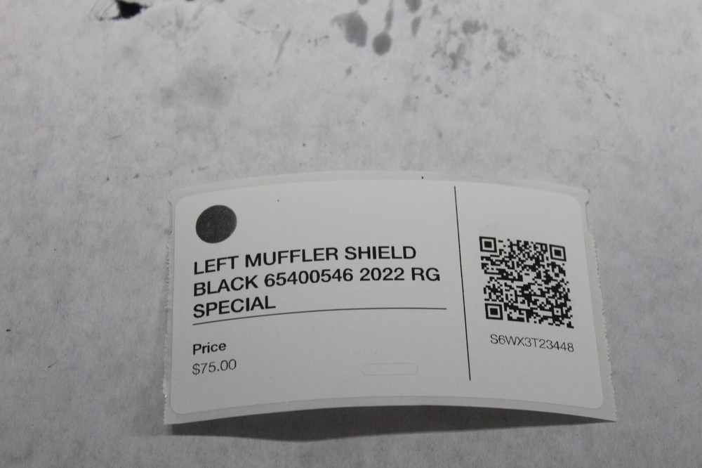 LEFT MUFFLER SHIELD BLACK 65400546 2022 RG SPECIAL