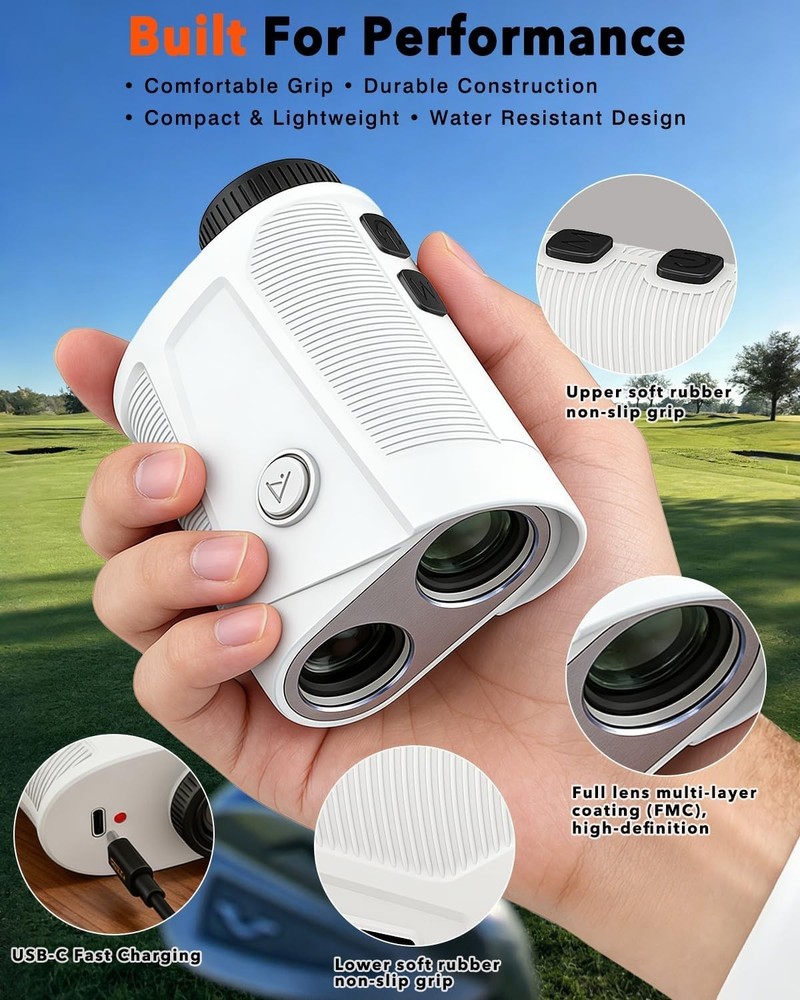 Versatile 1500 Yard Golf Rangefinder with Slope Compensation Technology