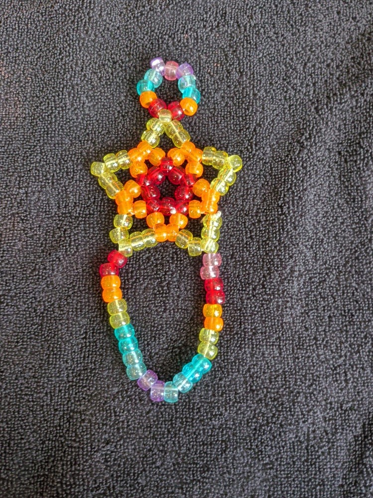 Kandi Glove Handmade Star Rainbow