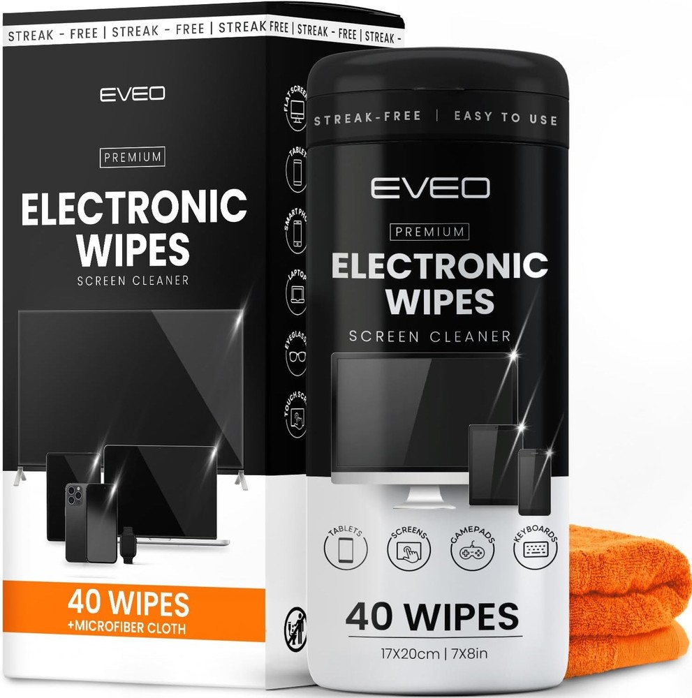 Electronic Screen Cleaner Wipes 40 Pack