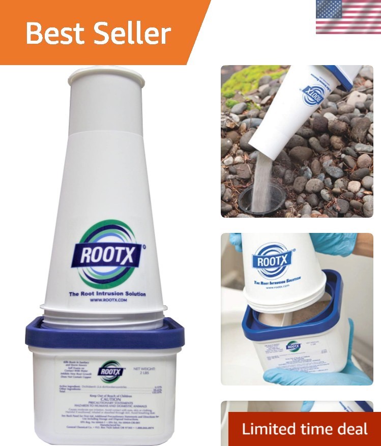 2LB. JAR with /APPLICATOR Foaming Root Control for Sewer Lines and Septic Sys...