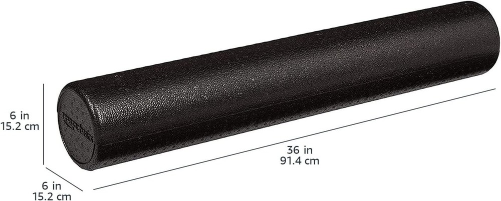 AmazonBasics High-Density Round Foam Roller - Black, 36"