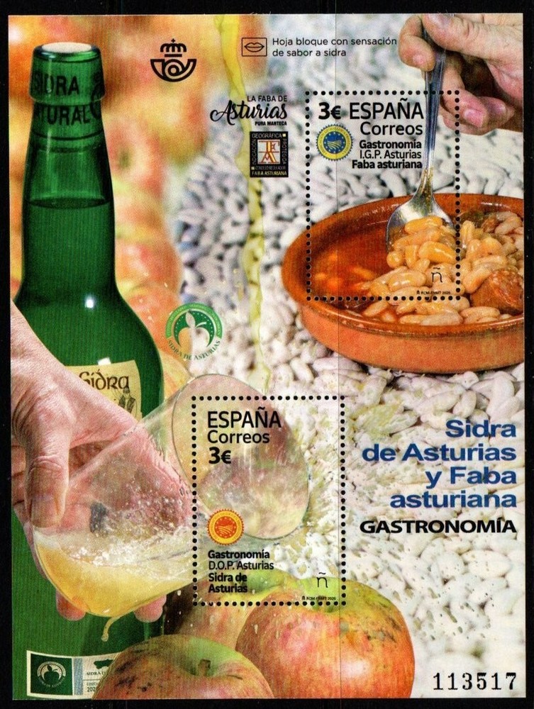 SPAIN SGMS5382 2020 SPANISH GASTRONOMY MNH