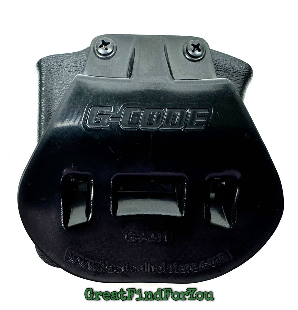 G-Code DMO3 Double Pistol Magazine Carrier/Pouch Kydex Small Paddle - Black