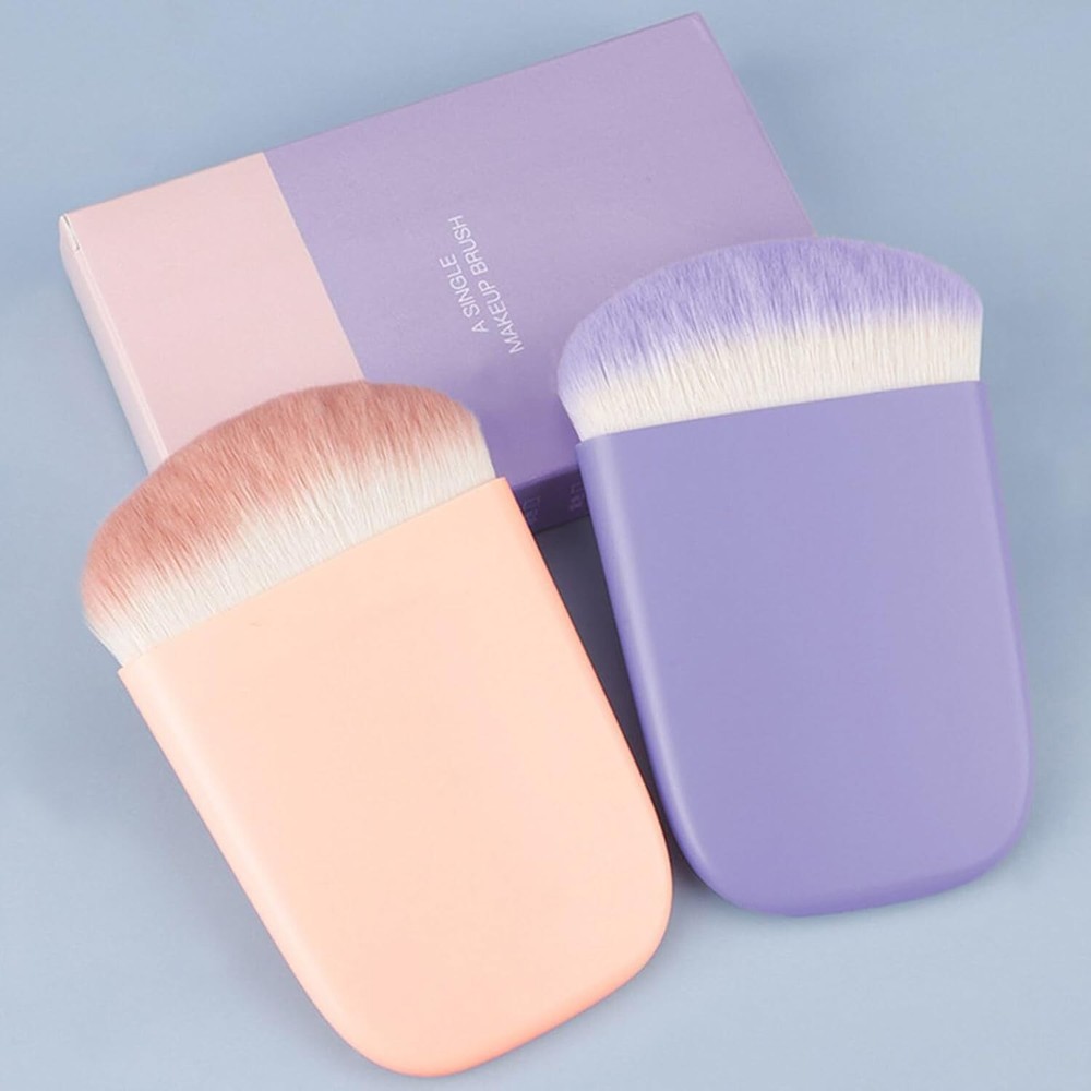 Professional Makeup Brush With Comfortable Handle Synthetic Fibers Full Coverage