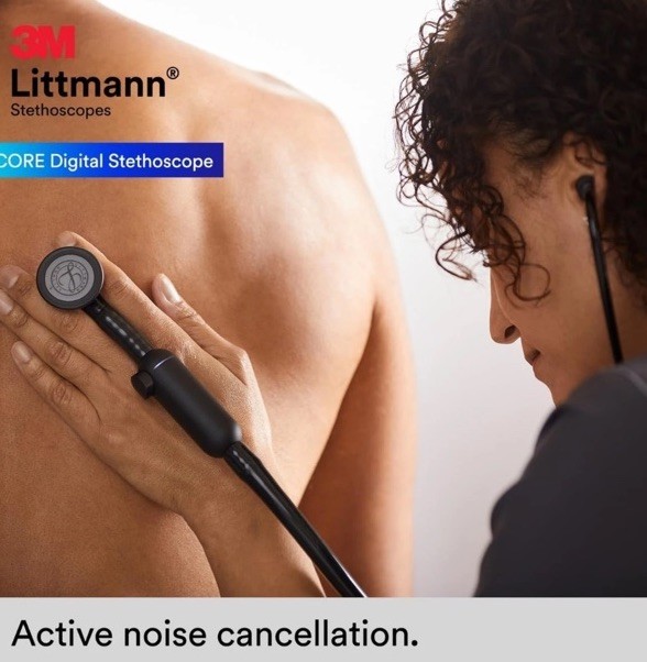 3M Littmann CORE Digital Stethoscope BLACK - New Open Box, Missing Charger