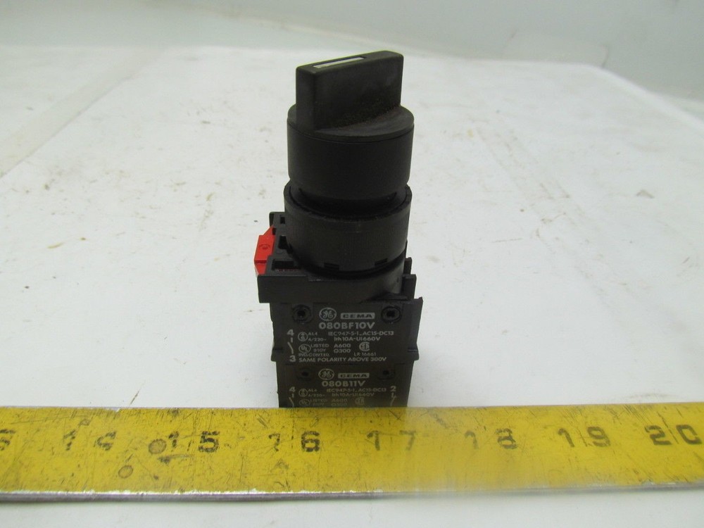 GE General Electric 080BF10V / 080B11V 2 Position Selector Switch