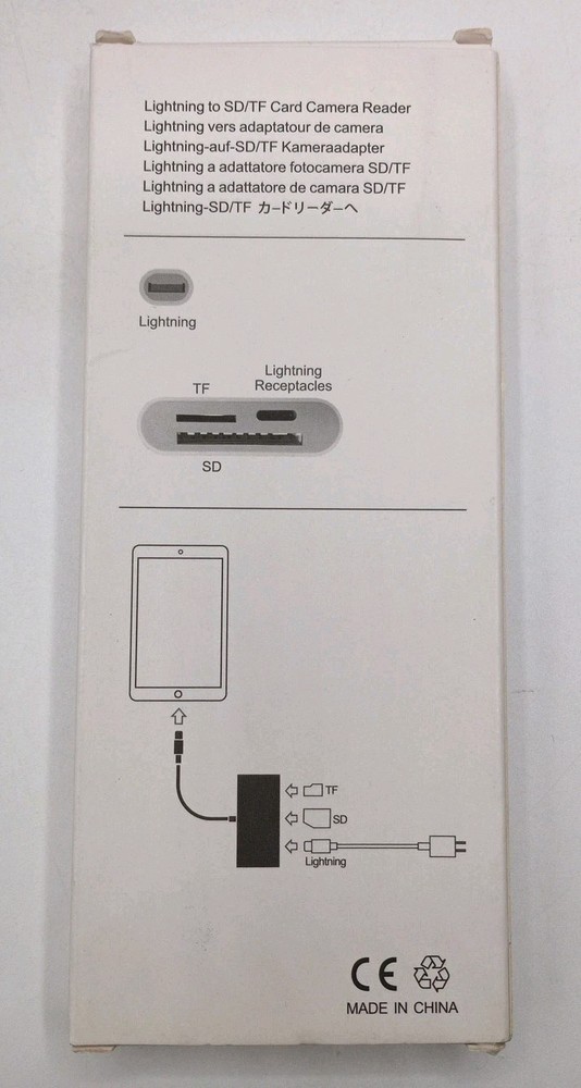 Lightning to SD/TF Camera Multi Function Adapter S-309