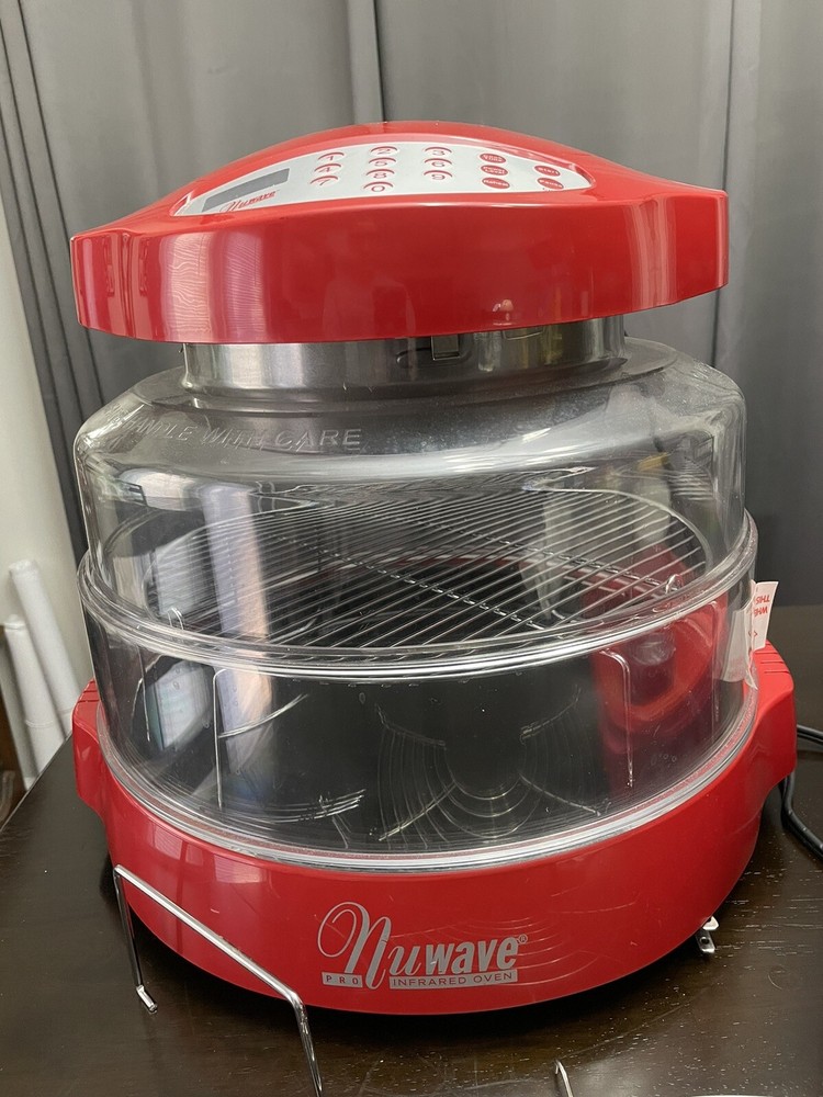 Red Nuwave Pro Infrared Oven Model 20339 W/ Extender Ring