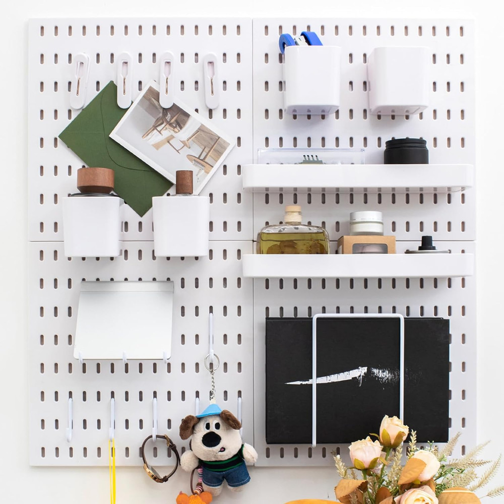 Wall-Mounted Pegboard Kit, 25.2" X 25.2" Organizer Panel – Large, Cost-Effective