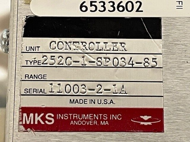 MKS 252C-1- SP034-85 EXHAUST VALVE CONTROLLER