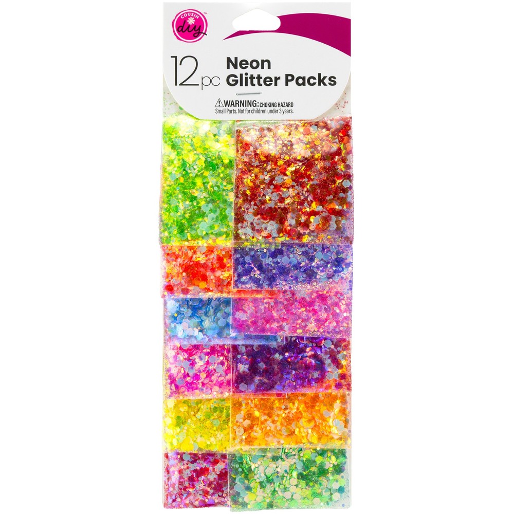CousinDIY Glitter 12/Pkg-Neon