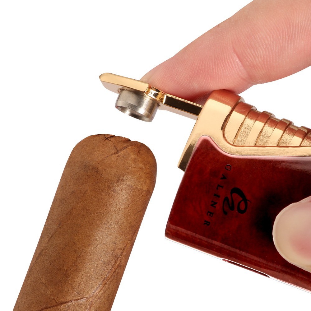 Galiner 3 Jet Torch Flame Cigar Lighter With Punch Adjustable Windproof Gift Box