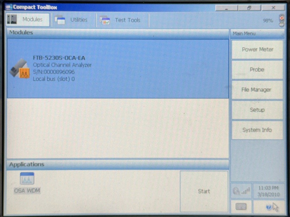 Exfo Optical Channel Analyzer FTB-5230S-OCA-EA