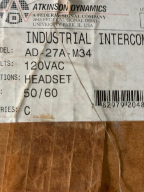 AD-27A-M34 ATKINSON DYNAMICS