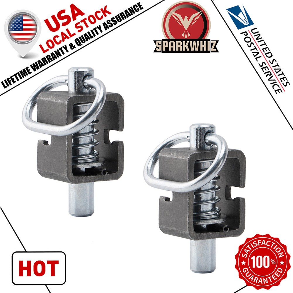 SPARKWHIZ 2Pack Spring Trailer Gate Weld-On Spring Latch Lock Assembly Universal