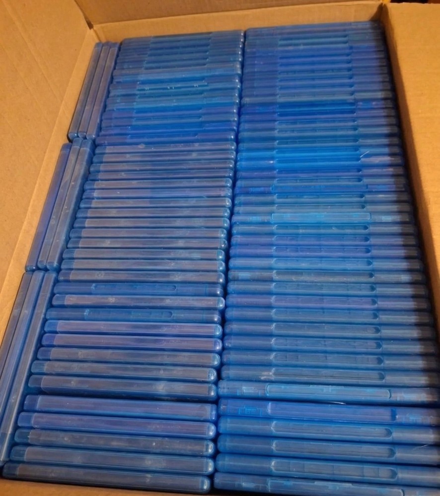 100 Used Blu-ray Single &  Double Disc Cases Lot Empty Replacement Standard