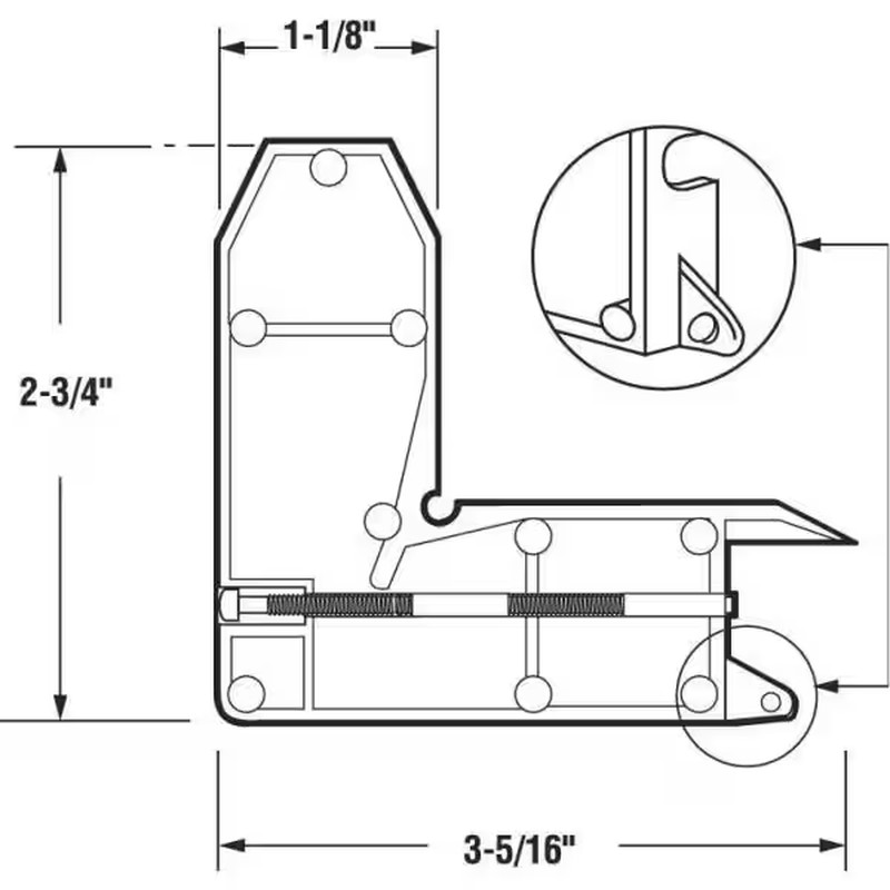 Diecast Screen Door Corner Insert with Screw (2-Pack)