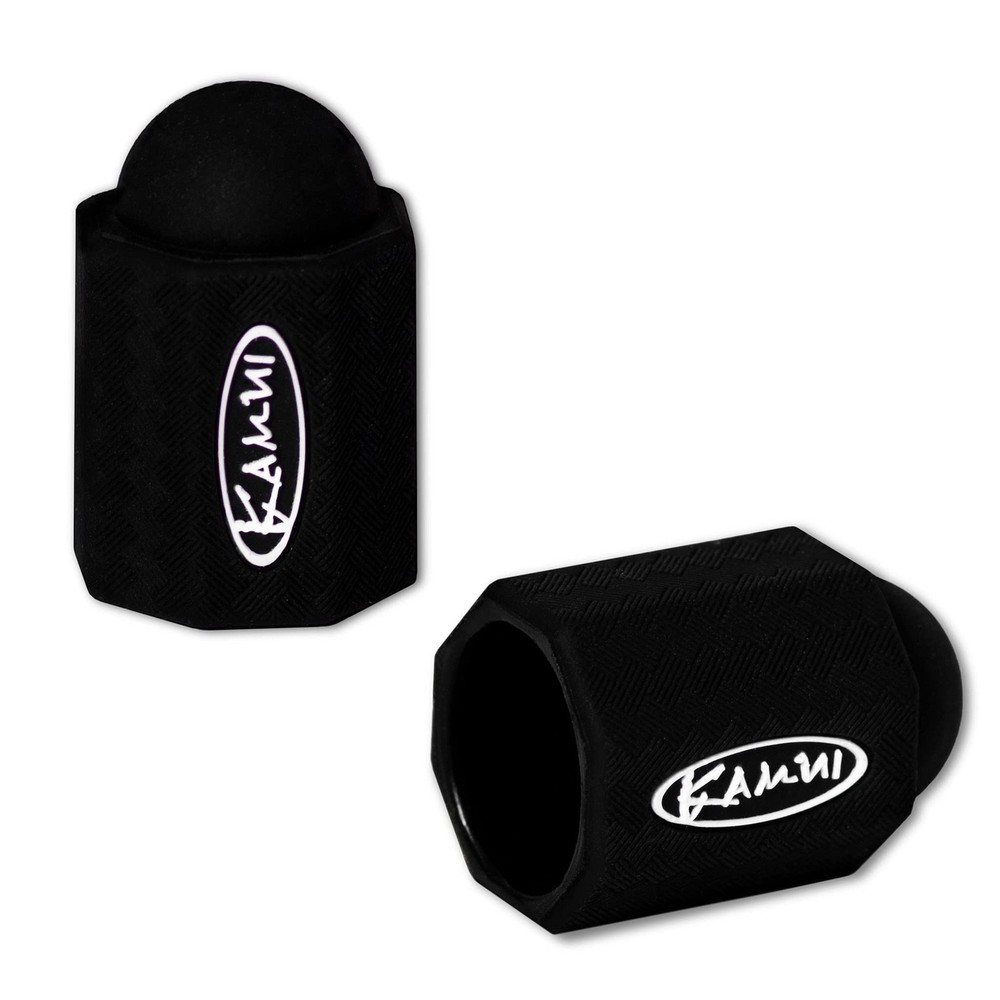 KAMUI Billiard Cue Tip Protector 2-Pack Leather Burnisher (Black)