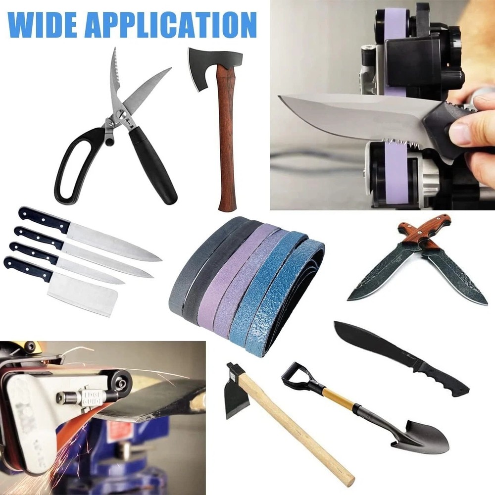 48 Pcs 1/2" x 12" Knife Sharpener Sanding Belts Kit,Replacement for Work Sharp