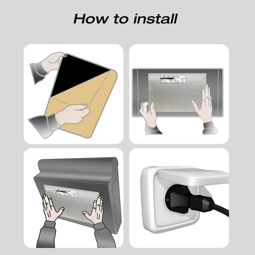 H&G lifestyles RV Holding Tank Heater Pad Use with Up to 50 Gallons Fresh Wat...