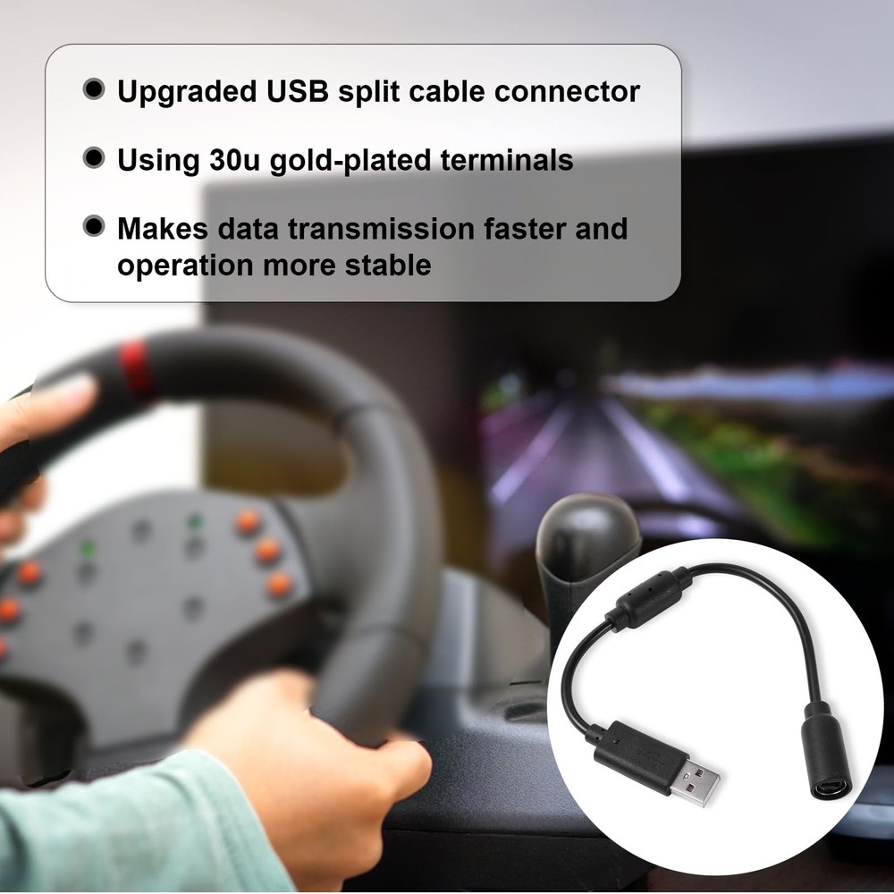 XIHIRCD 3pcs USB Breakaway Cables, Cord Replacements for black