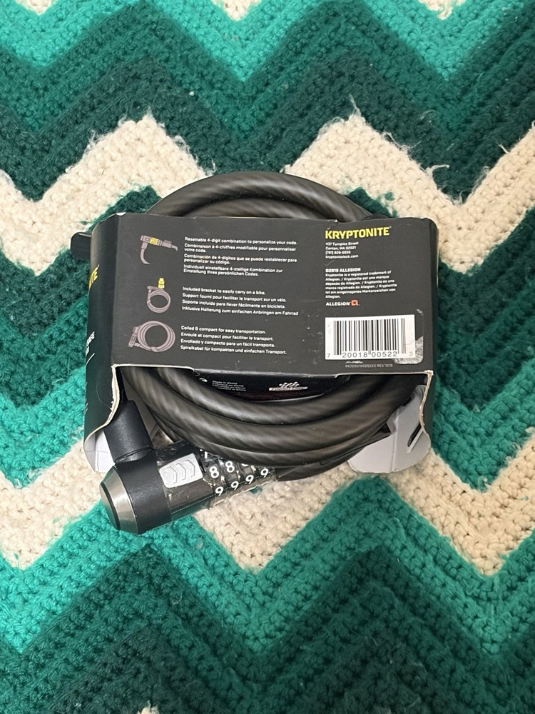 Kryptonite 6' KryptoFlex 1218 combo Cable 005223 Six Foot Cable Length