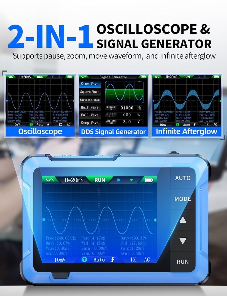 Portable Automotive Oscilloscope with Trigger Function/