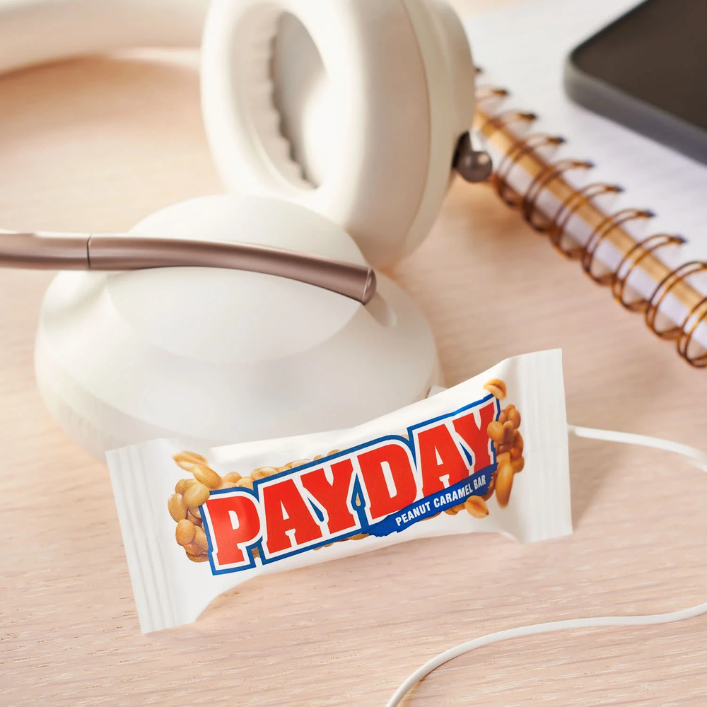 PAYDAY Peanut Caramel Snack Size Candy, Bag 10.4 Oz