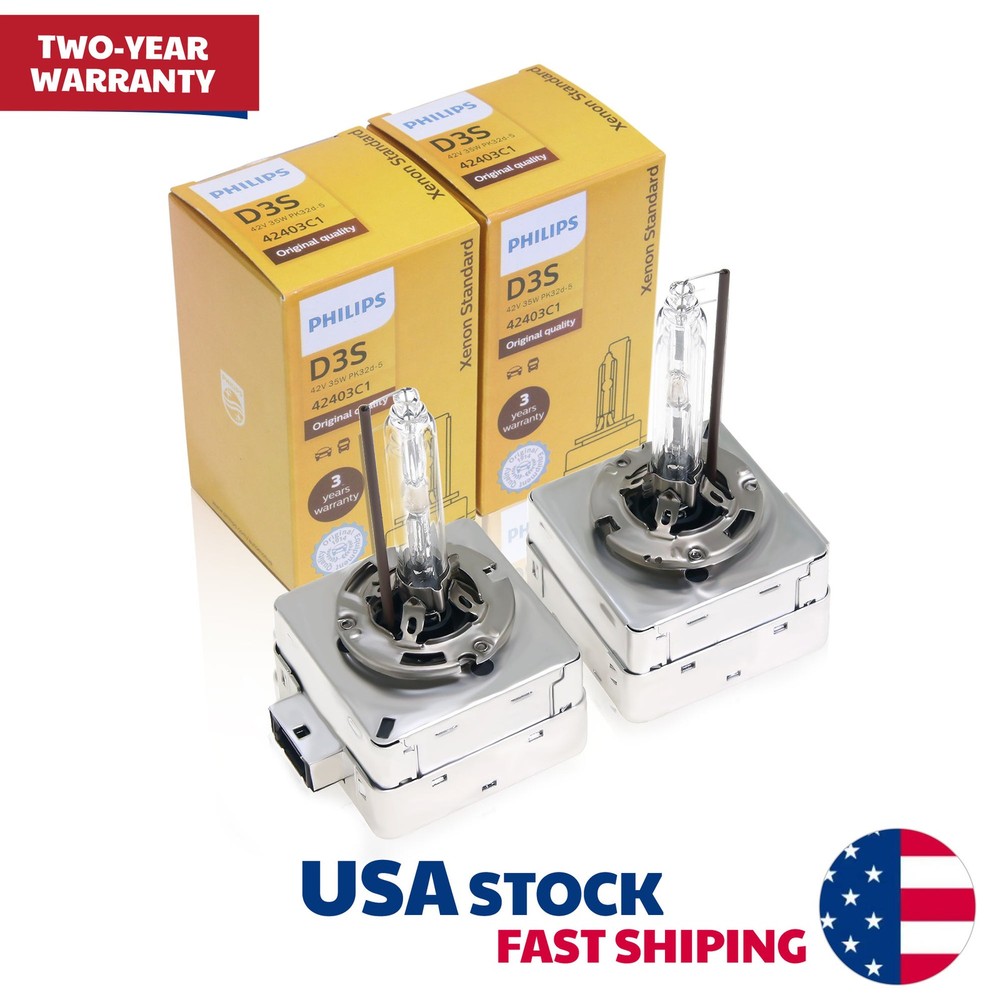 2x New for Philips D3S Xenon Bulb HID Headlamp Headlight Light Lamp Set