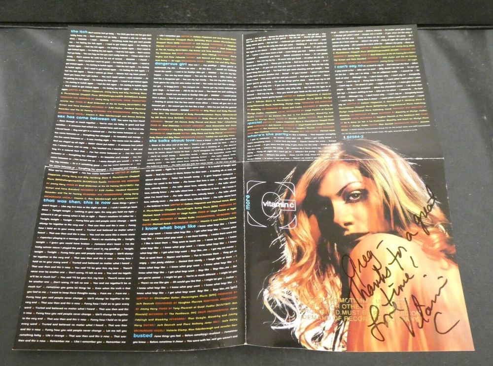 Vitamin C Singer Signed CD Booklet with JSA COA
