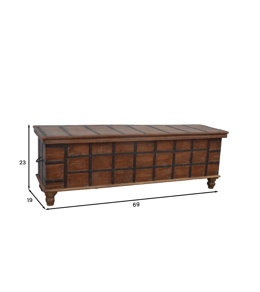 Reclaimed teak storage Trunk