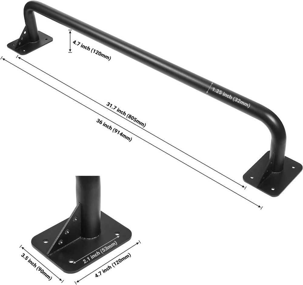Wall Mounted Doorway Pull Up Bar, Heavy Duty Strength Training Pull-Up Bars