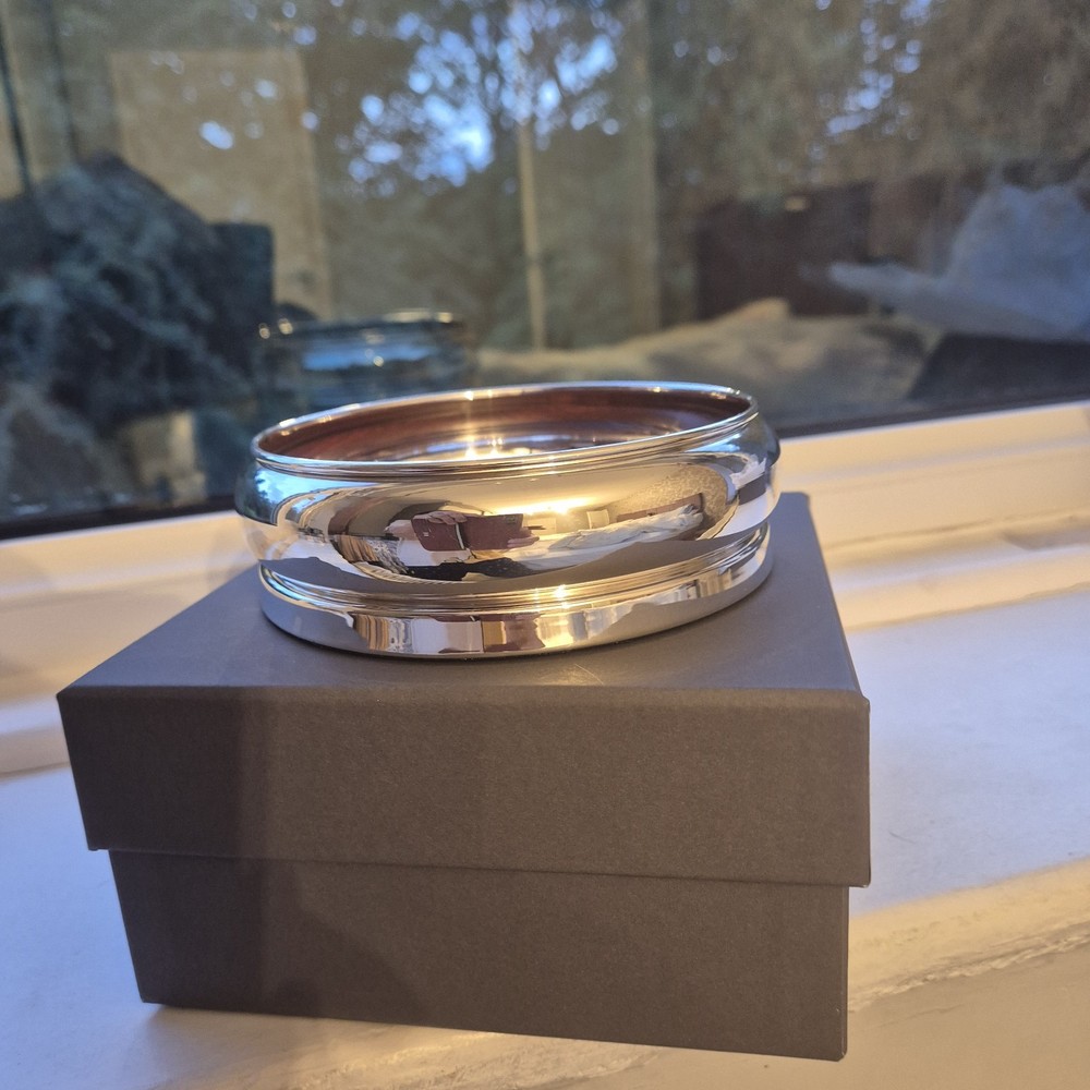 NEW Silver Hallmarked Wine Coaster With Box