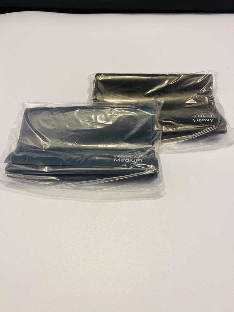 BCG Stretch Bands 2 Pack Only Medium & Heavy Black And Grey Missing Light Red